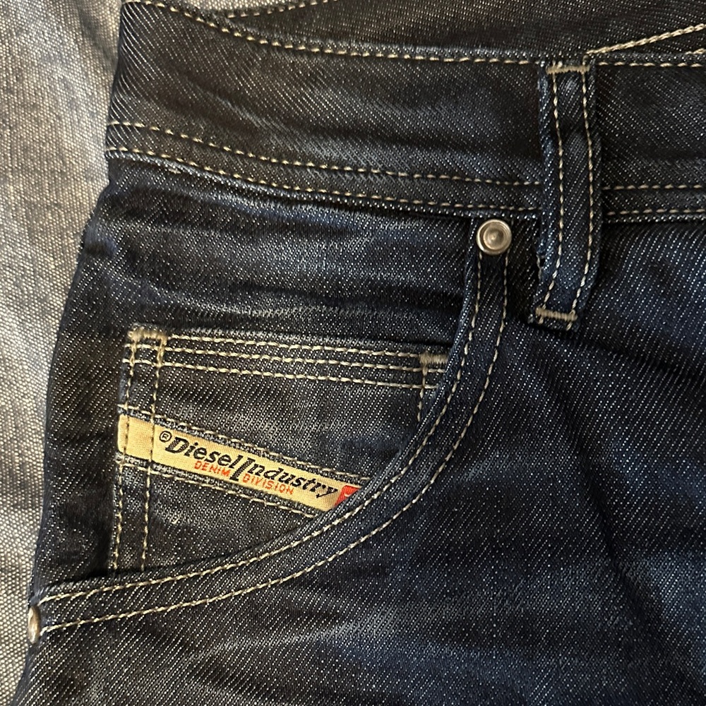 Diésel krooley Men's Deep Indigo Slim Jeans - Picture 2 of 10